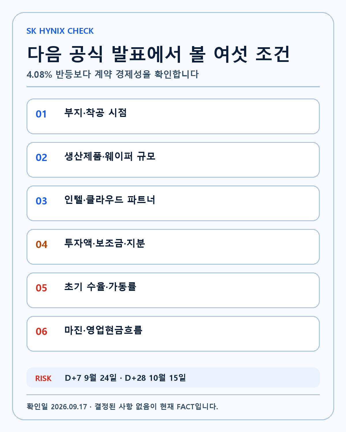 SK하이닉스 미국 생산 확인표
